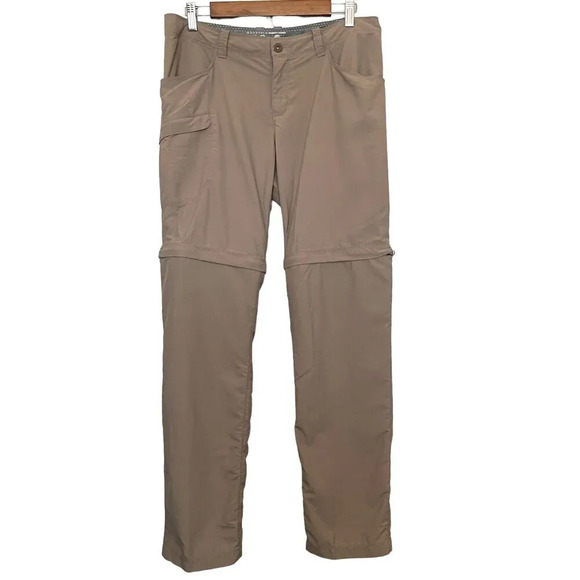 Mountain Hardwear Convertible Pants Size 8/32 Tan Hiking Outdoor Nylon gorpcore - Picture 1 of 6